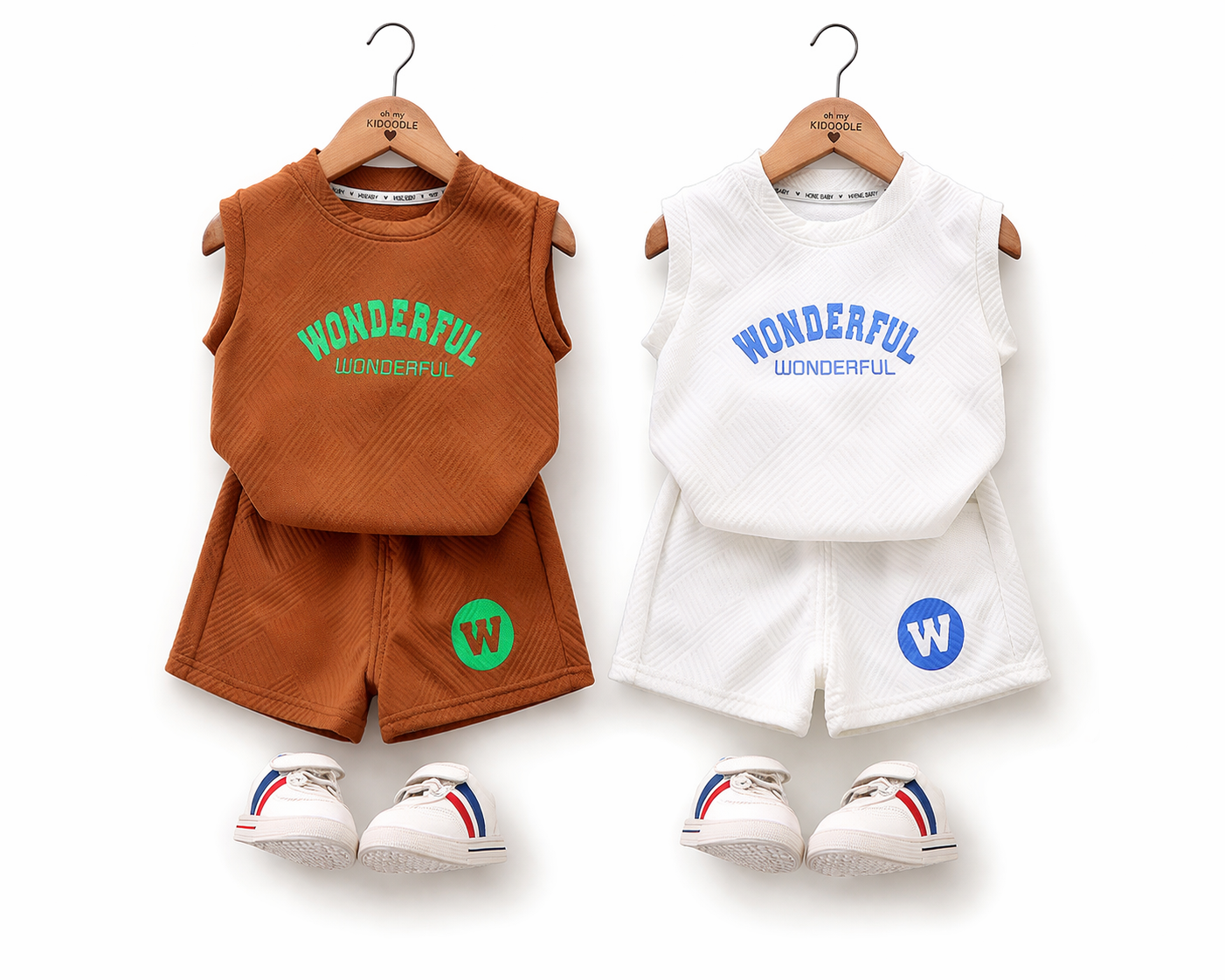 Ensemble 2 pièces Enfant Débardeur & Short Motif Lettres