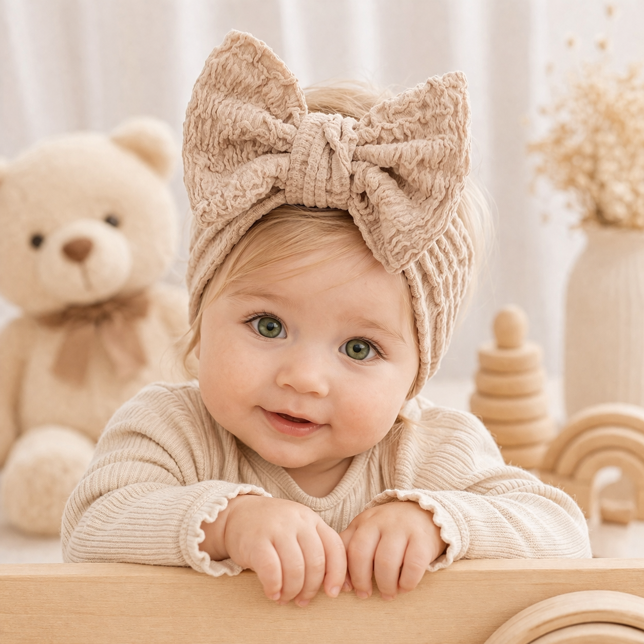 Bandeau Bébé Fille Nœud 8 Coloris