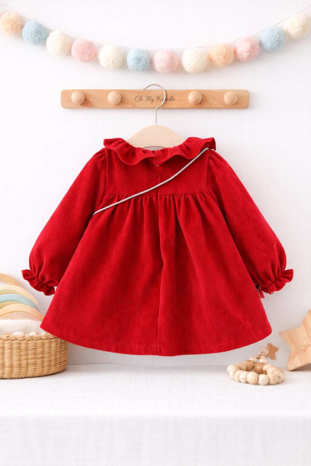 Robe Princesse Manches Longues Fille - Coton Doux Printemps