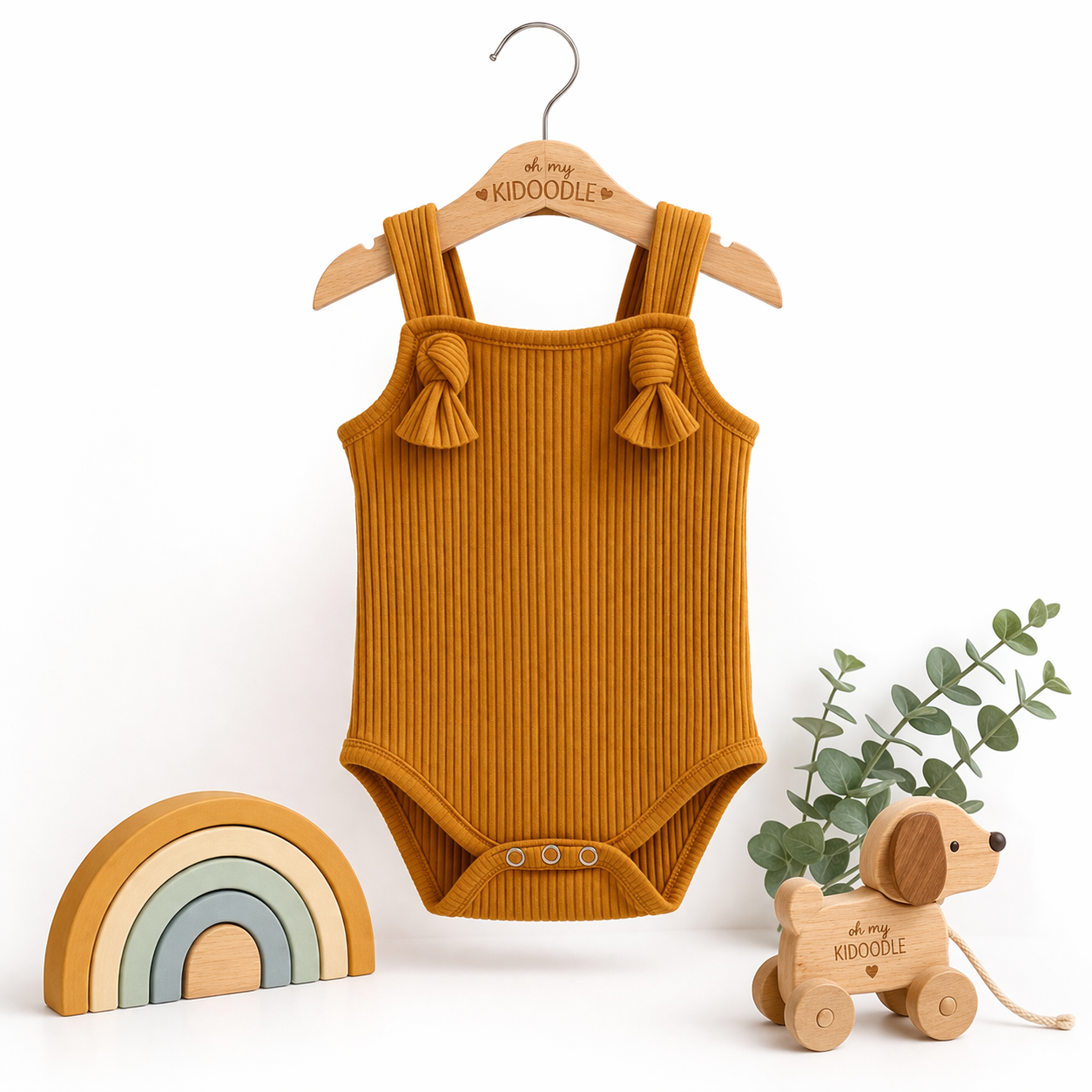 Grenouillère Bébé Coton Sans Manches Brown
