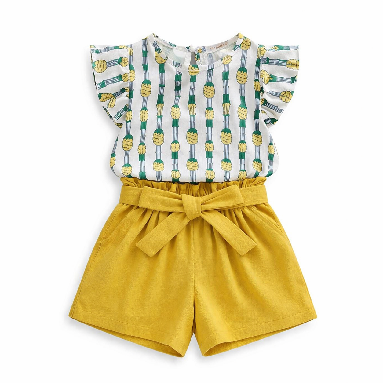 Robe Fille Été Légère & Colorée — 10 Coloris, Tailles 3T à 7 (2-7 ans) | Oh my Kidoodle Yellow C
